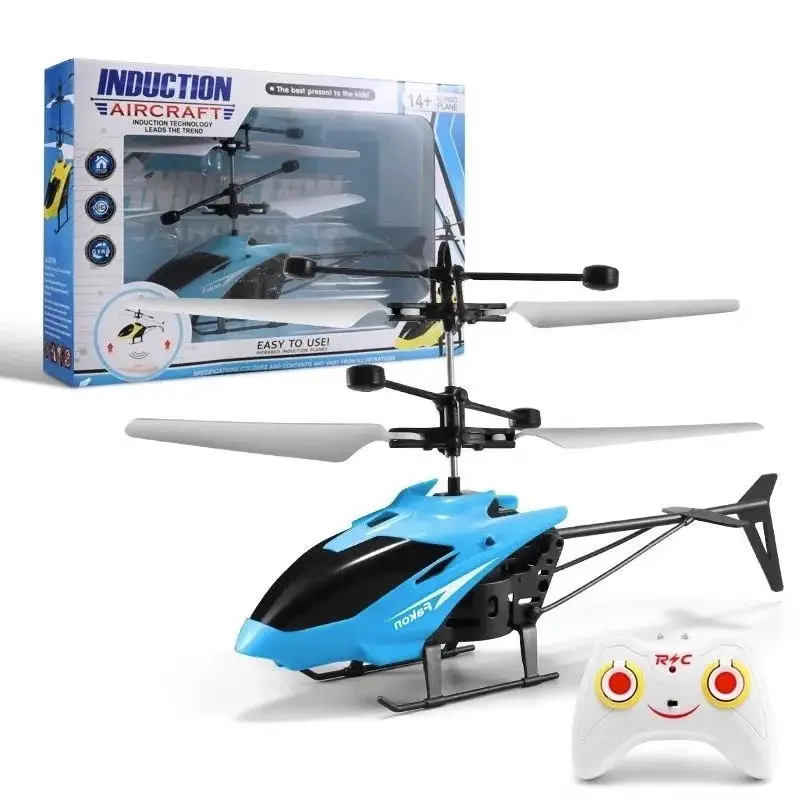 Cross-Border New Model Mini Helicopter Drone Remote Control Aircraft Crash-Resistant Sensor Flight Device Model Airplane Children's Toy Gift