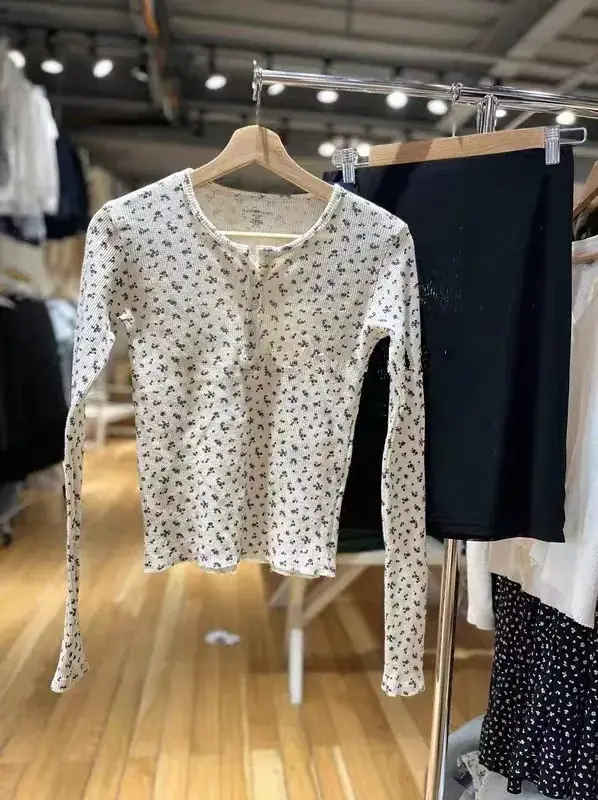 Women's BM Style Floral Long Sleeve T-Shirt
