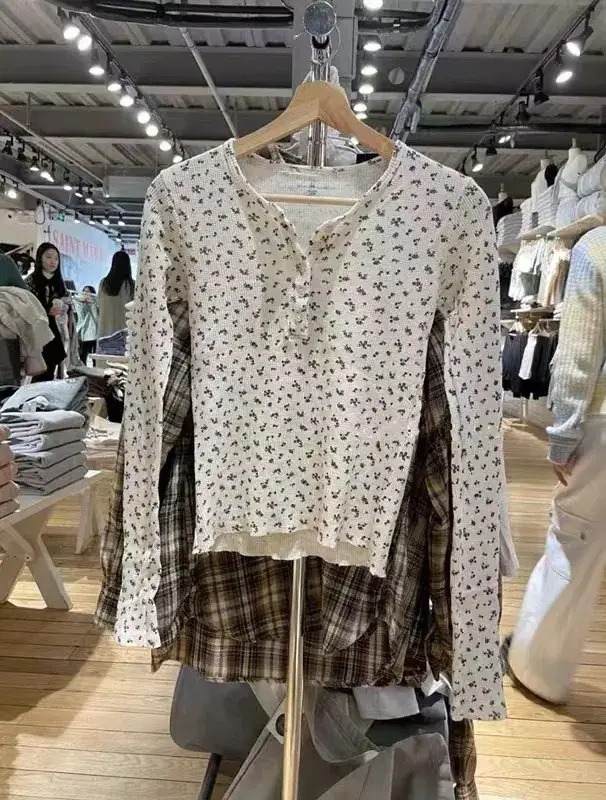 Women's BM Style Floral Long Sleeve T-Shirt