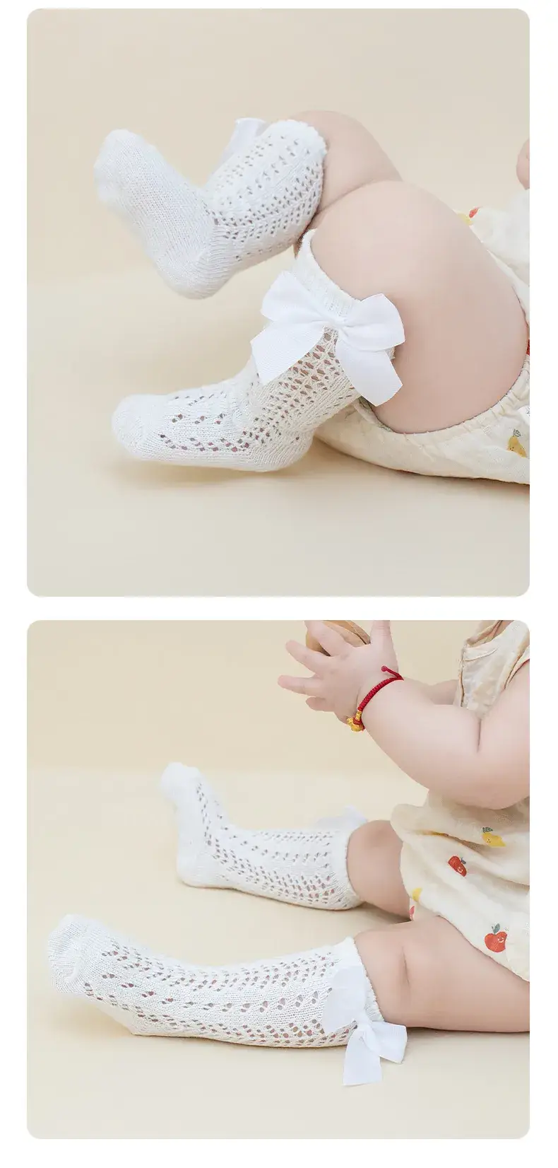 Baby Bow Dash Mesh Socks for Girls — feature 11
