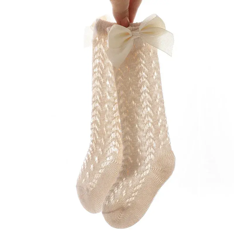 Baby Bow Dash Mesh Socks for Girls - Image 2