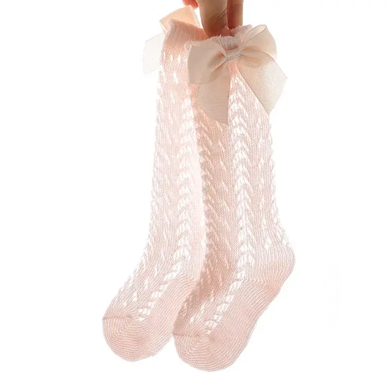 Baby Bow Dash Mesh Socks for Girls - Image 4