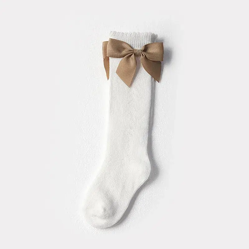 Baby Bow Dash Mesh Socks for Girls - Image 5