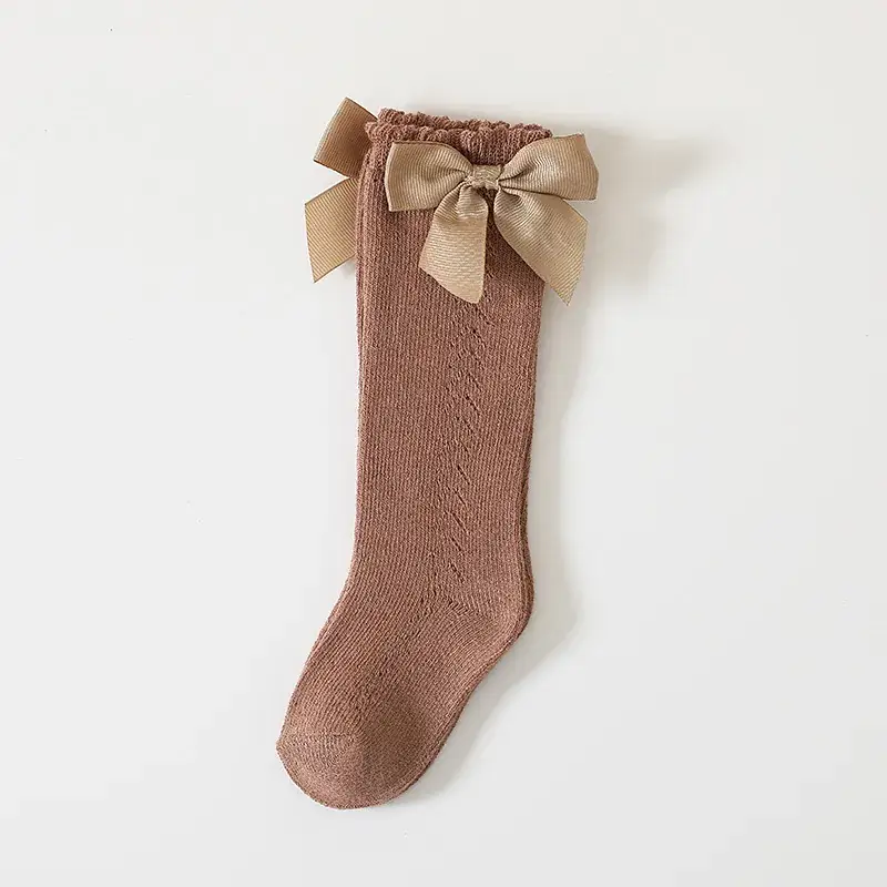 Baby Bow Dash Mesh Socks for Girls - Image 7
