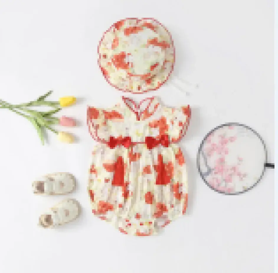 Baby Summer Dress Floral Butterfly Set - Image 2
