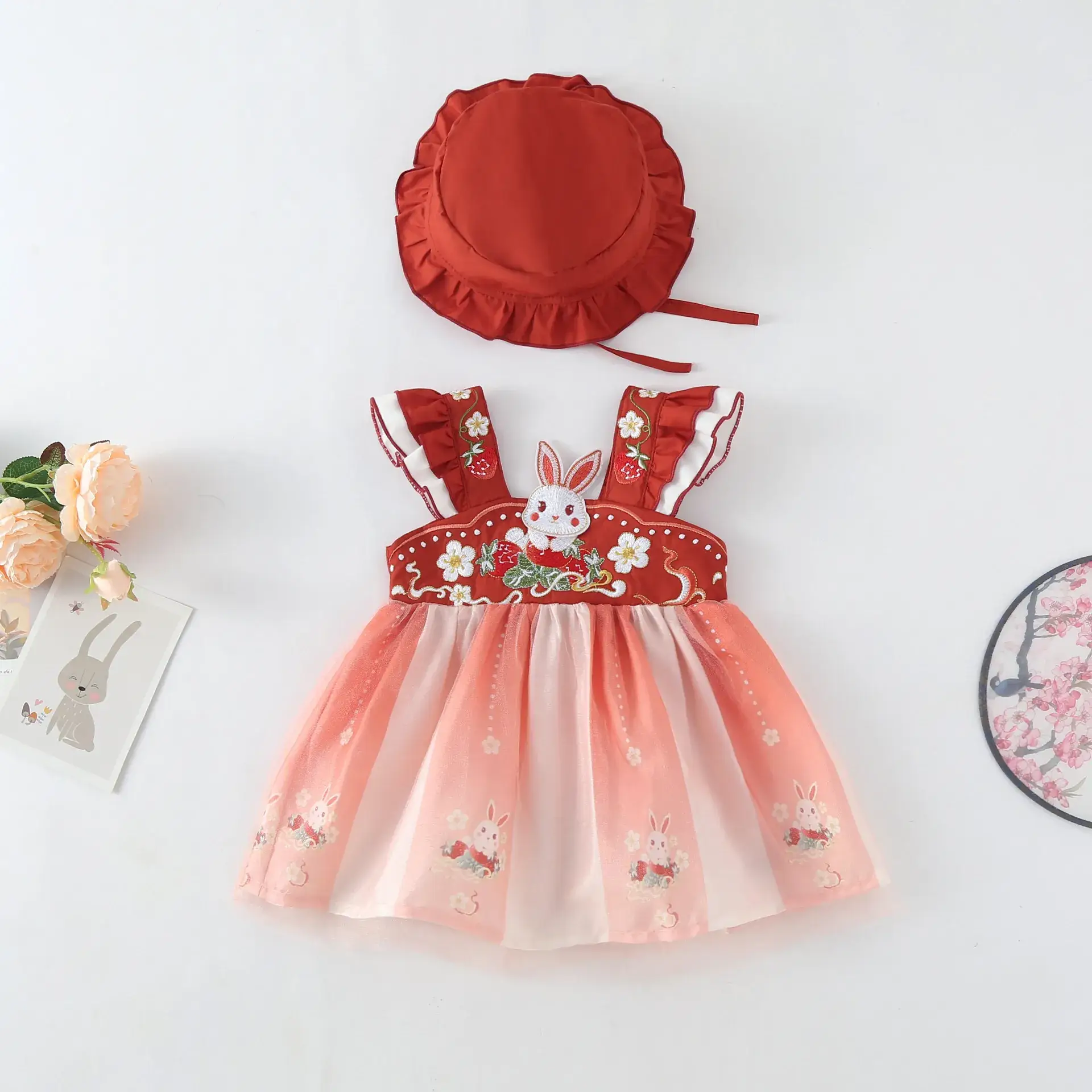 Baby Summer Dress Floral Butterfly Set - Image 5