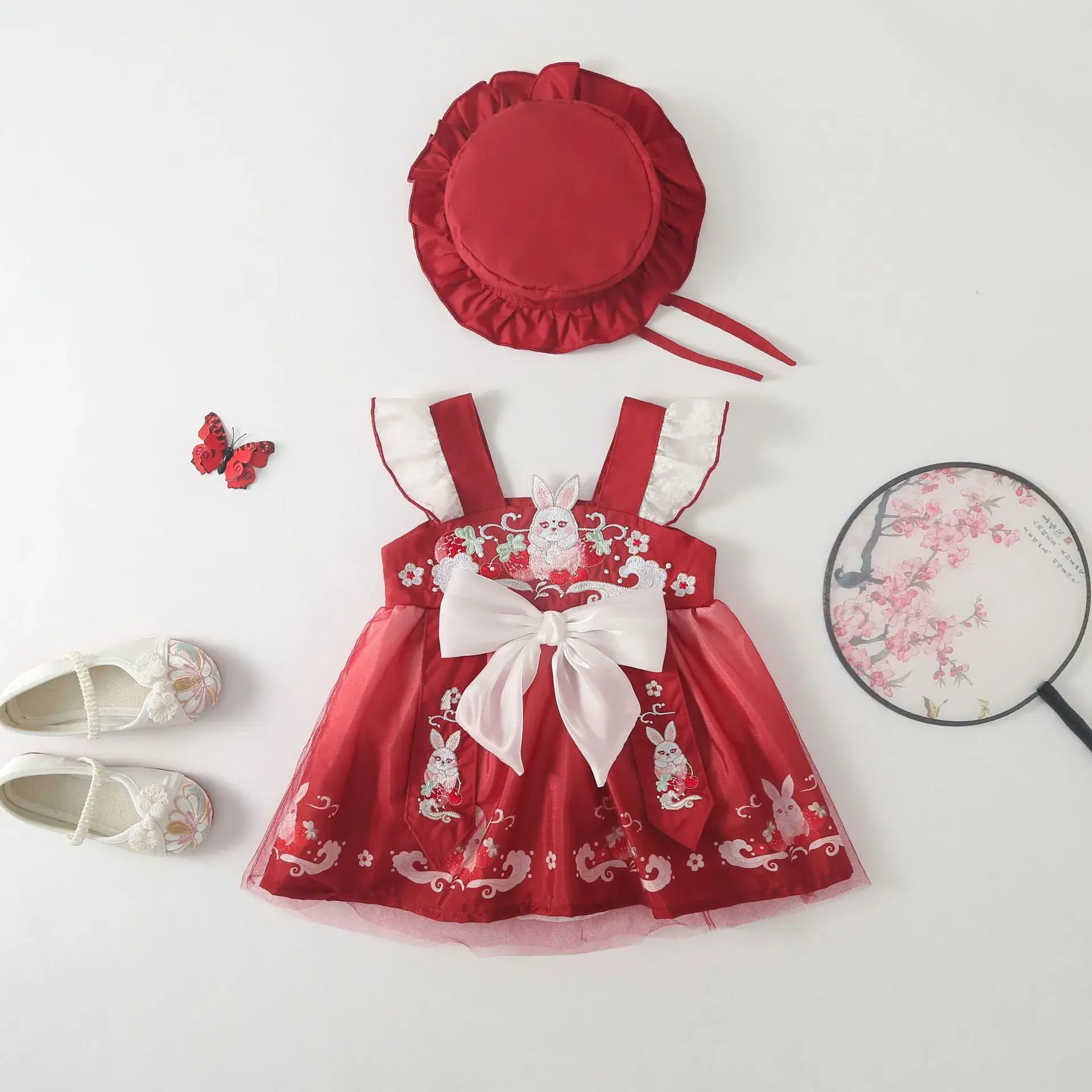 Baby Summer Dress Floral Butterfly Set - Image 6