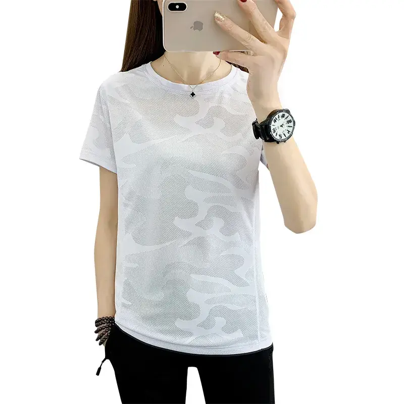 Women Camouflage Yoga T-Shirt Pink Group Buying - Image 11