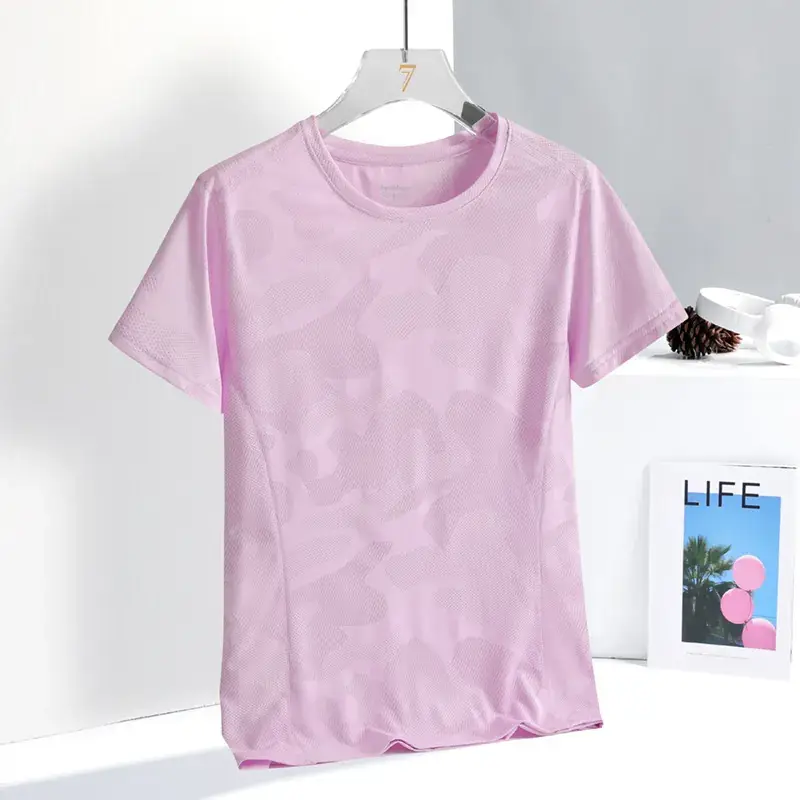 Women Camouflage Yoga T-Shirt Pink Group Buying - Image 6