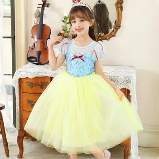 Elsa Princess Dress for Girls Short Sleeve New Frozen — feature 13