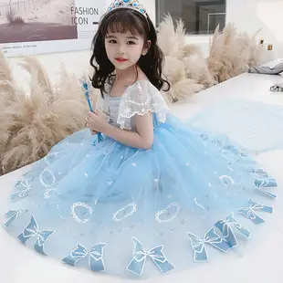 Elsa Princess Dress for Girls Short Sleeve New Frozen — feature 7