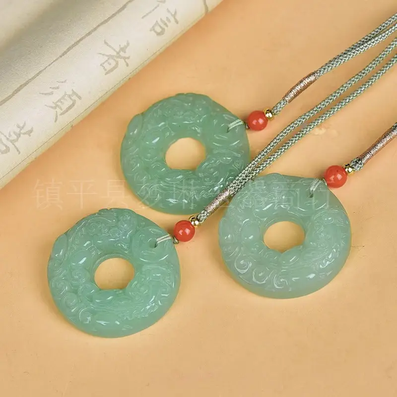 Brazil Green Jade Dongling Pendant for Men Women