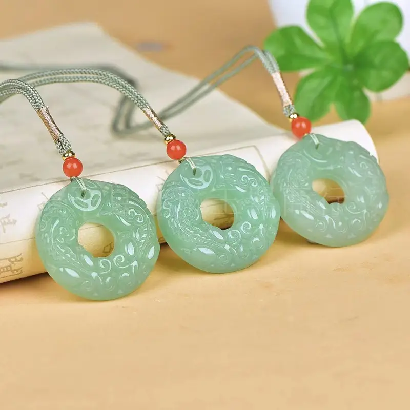 Brazil Green Jade Dongling Pendant for Men Women