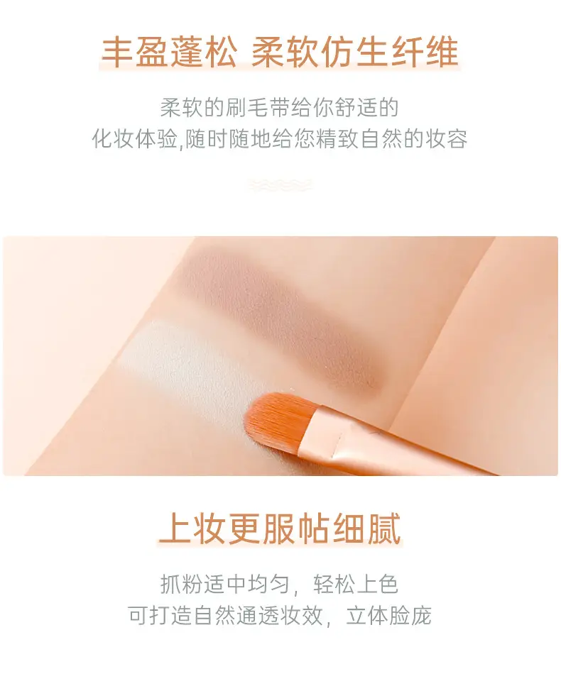 xixi 3-Piece Blush Eye Shadow Blush Brush Set — feature 3