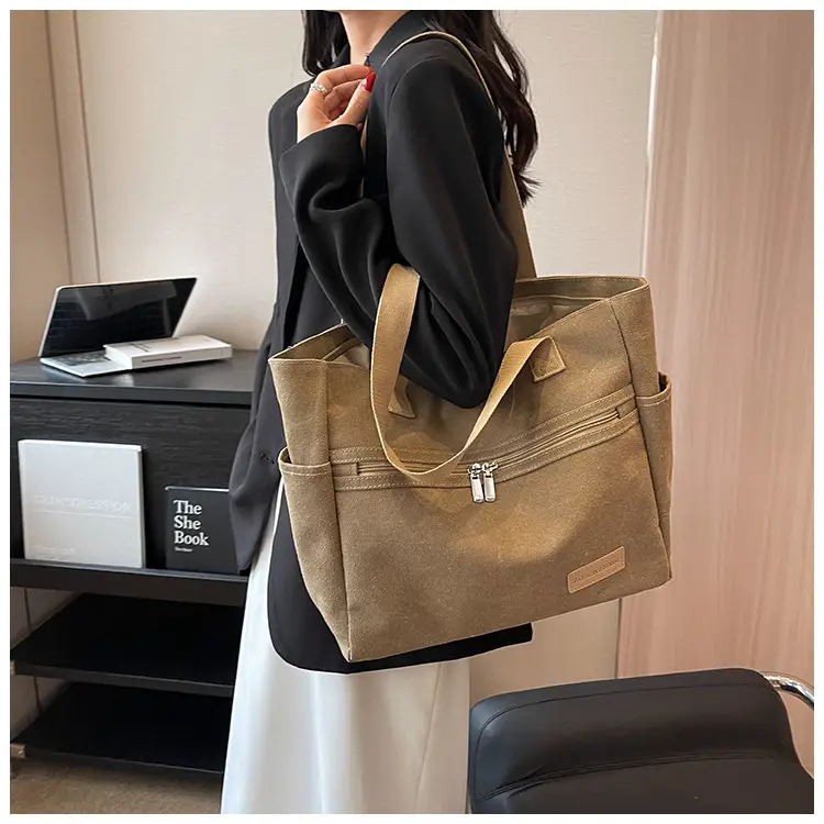 Women Canvas Shoulder Bag Large Capacity 2023 — feature 14