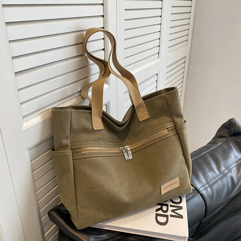 Women Canvas Shoulder Bag Large Capacity 2023 - Image 2