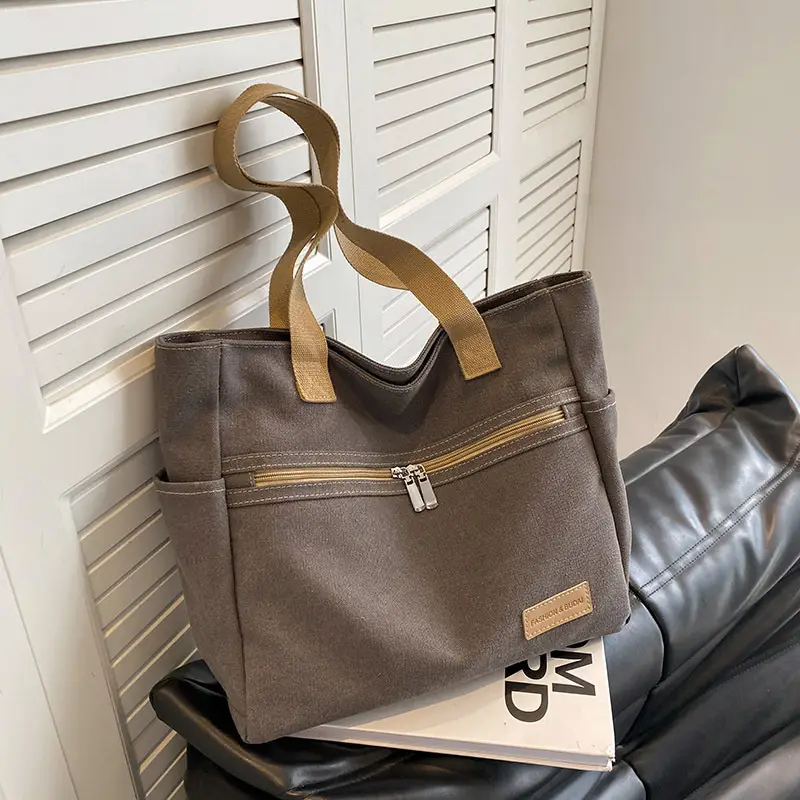Women Canvas Shoulder Bag Large Capacity 2023 - Image 3
