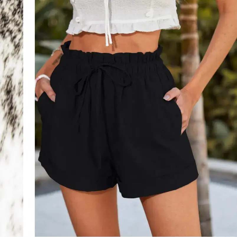 2023 Summer Women Grey Loose Casual Shorts - Image 10