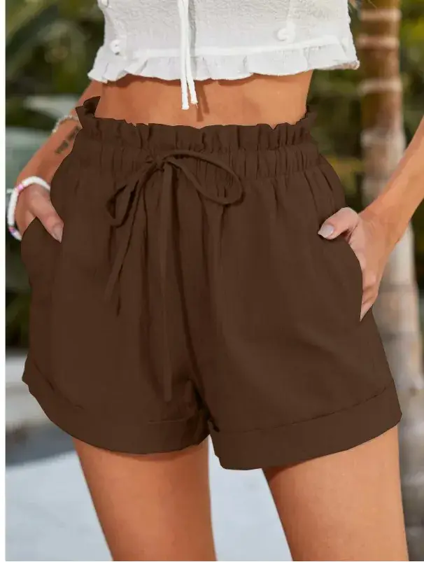 2023 Summer Women Grey Loose Casual Shorts - Image 3