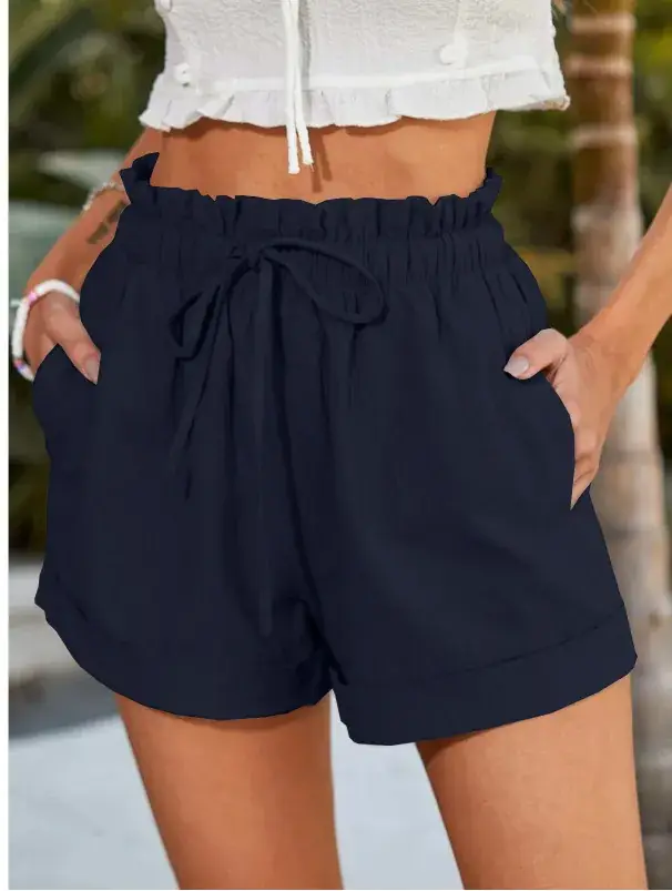 2023 Summer Women Grey Loose Casual Shorts - Image 5