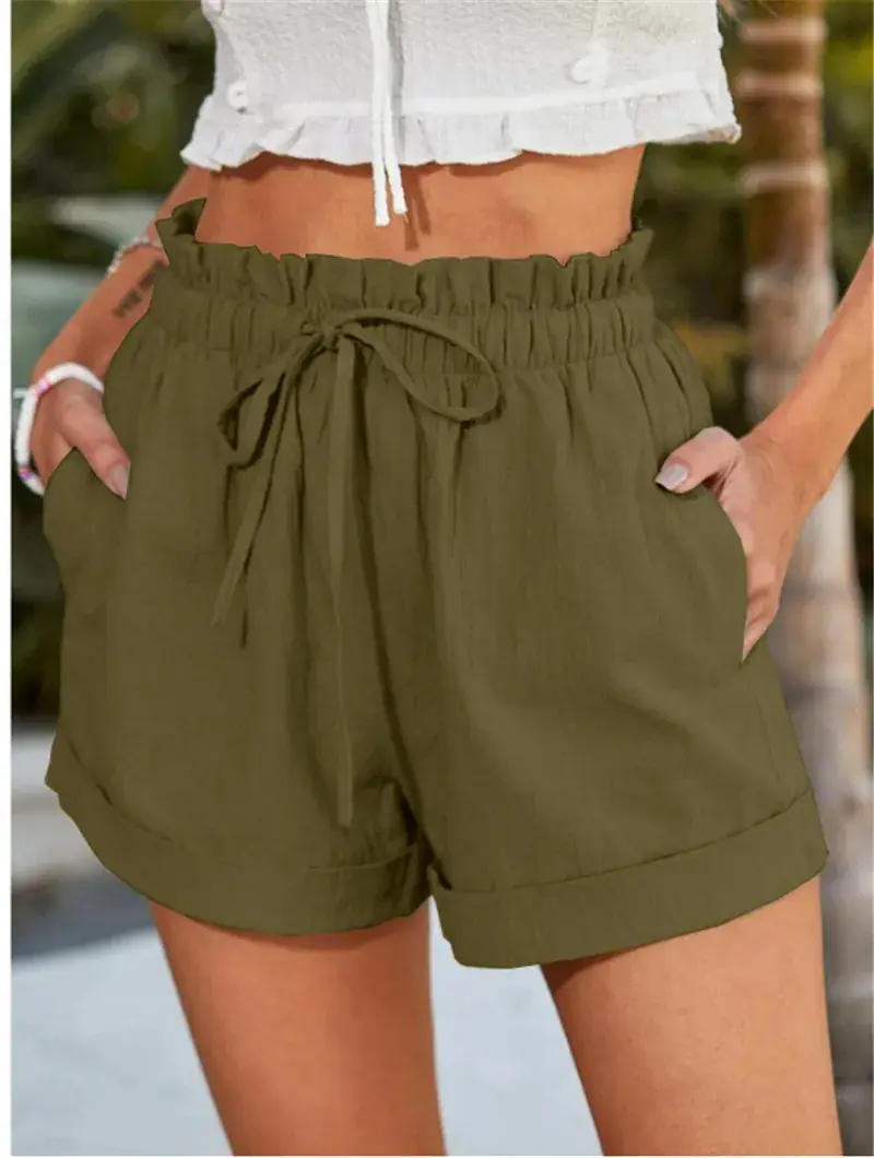 2023 Summer Women Grey Loose Casual Shorts - Image 6