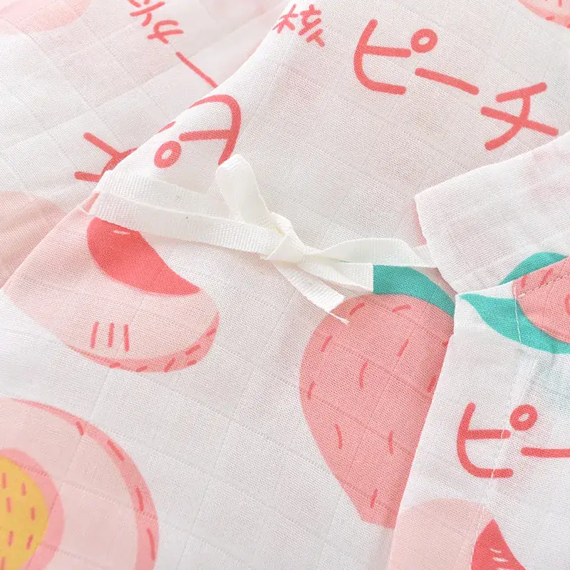 Baby Gauze Printed Jumpsuit White Newborn - Image 20