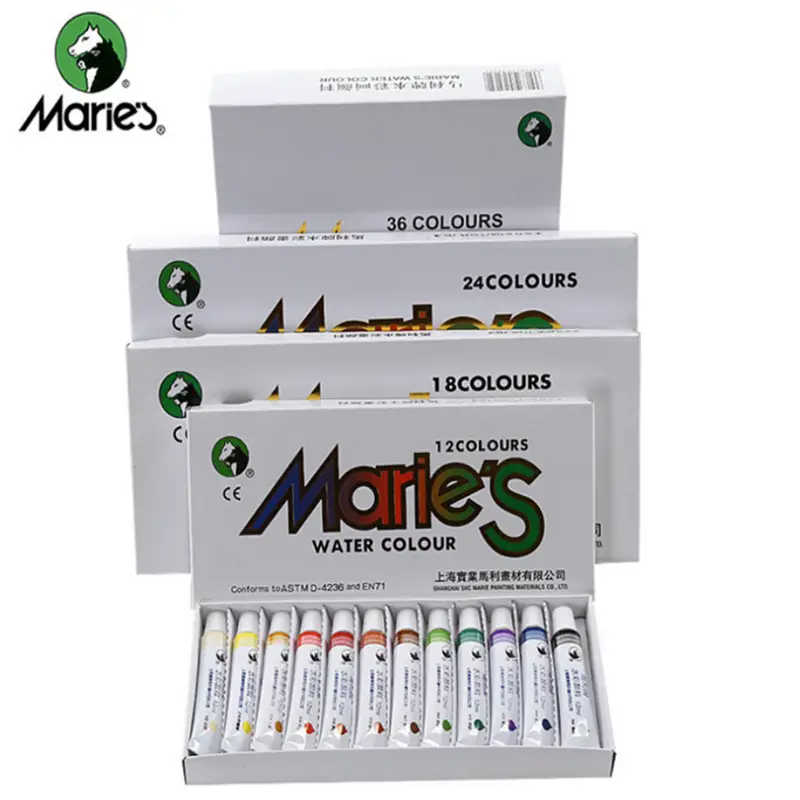Marley Tubular Watercolor Paint Set Art Special 12 Color 18 Color 24 Color 36 Color Horsepower Mary Artist Grade