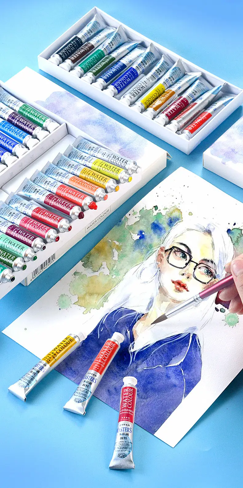 Marley Tubular Watercolor Paint Set Art Special 12 Color 18 Color 24 Color 36 Color Horsepower Mary Artist Grade — feature 10