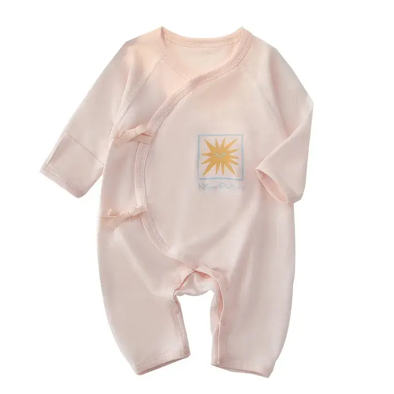 Newborn Baby Jumpsuit Light Blue Modal Summer - Image 8