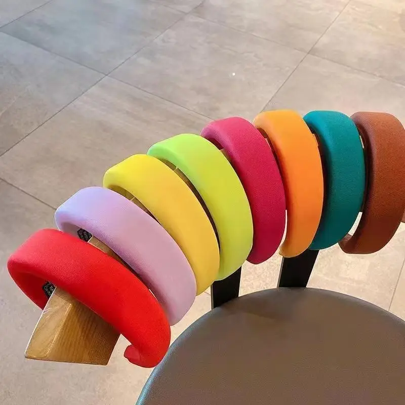 Korean Dongdaemun Hair Bands Solid Color Wide Brim - Image 17