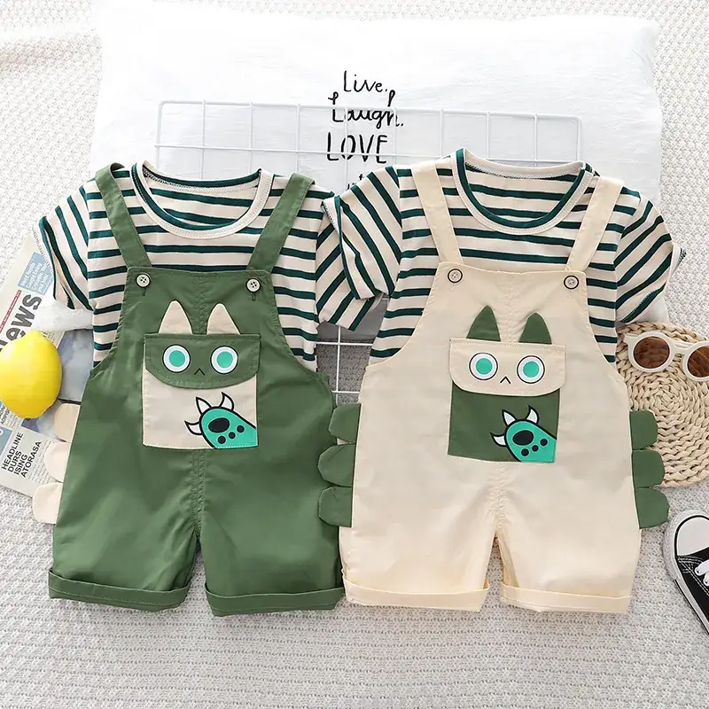 Baby Split Striped Overalls Suit One Year Old - Image 6