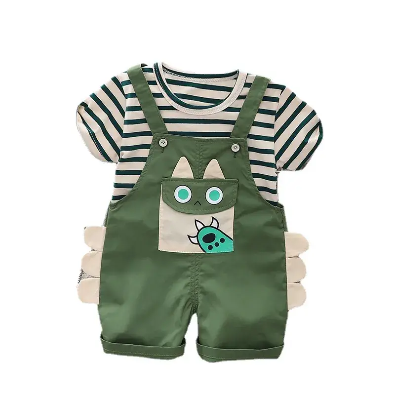 Baby Split Striped Overalls Suit One Year Old - Image 7