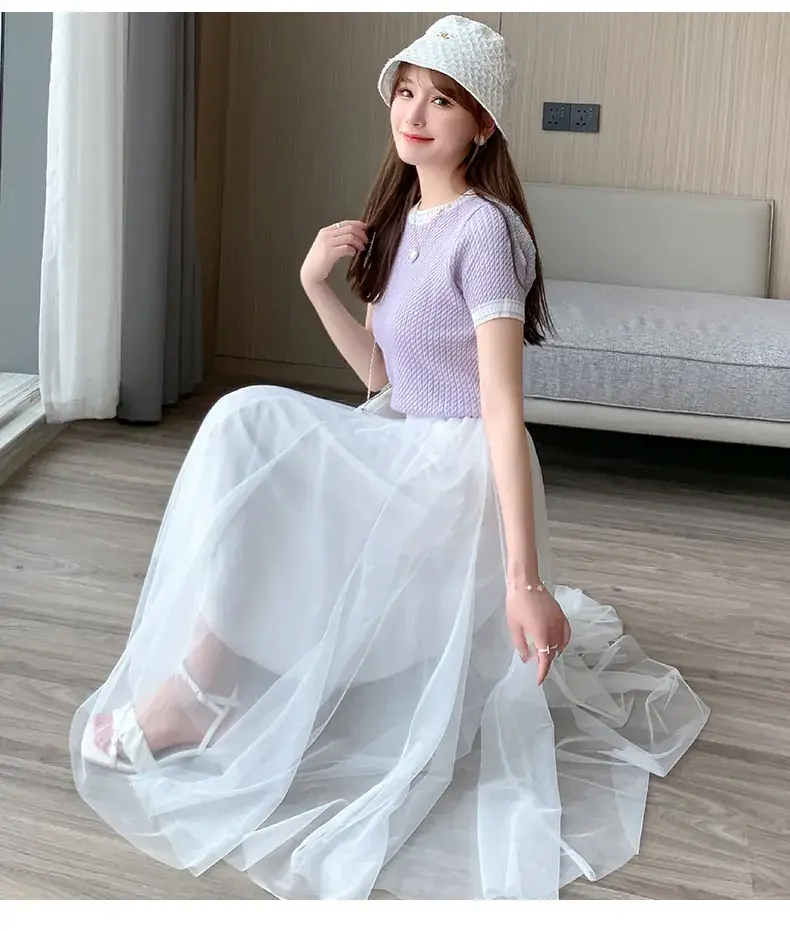 Princess Long Skirt High Waist Elastic Waist Mesh 2025 — feature 14