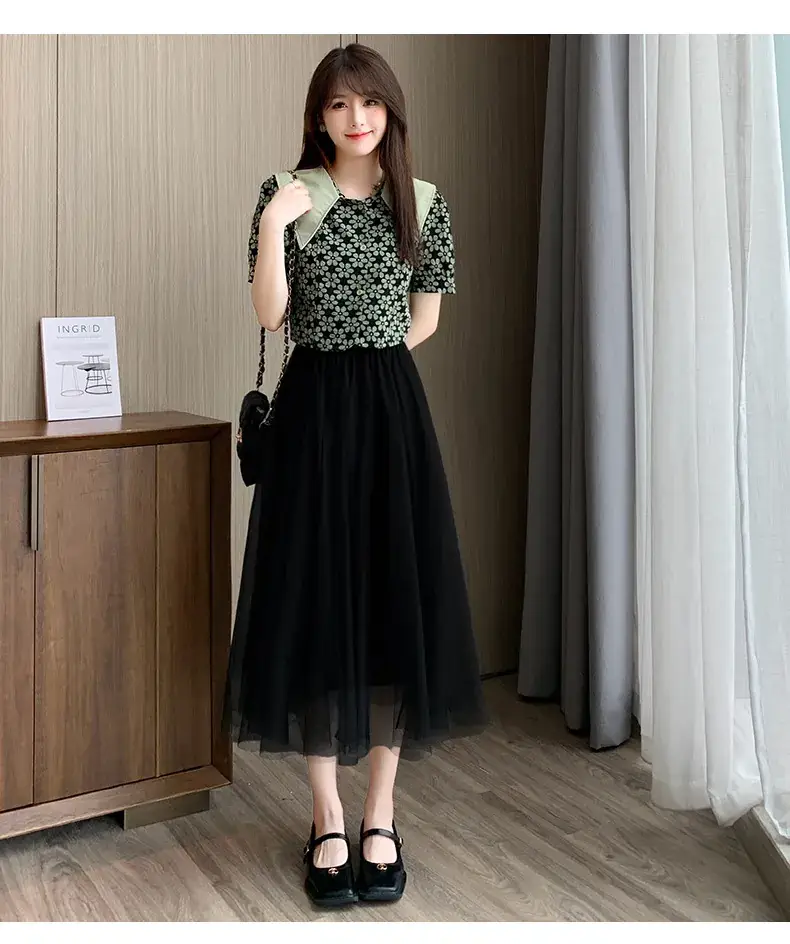 Princess Long Skirt High Waist Elastic Waist Mesh 2025 — feature 17
