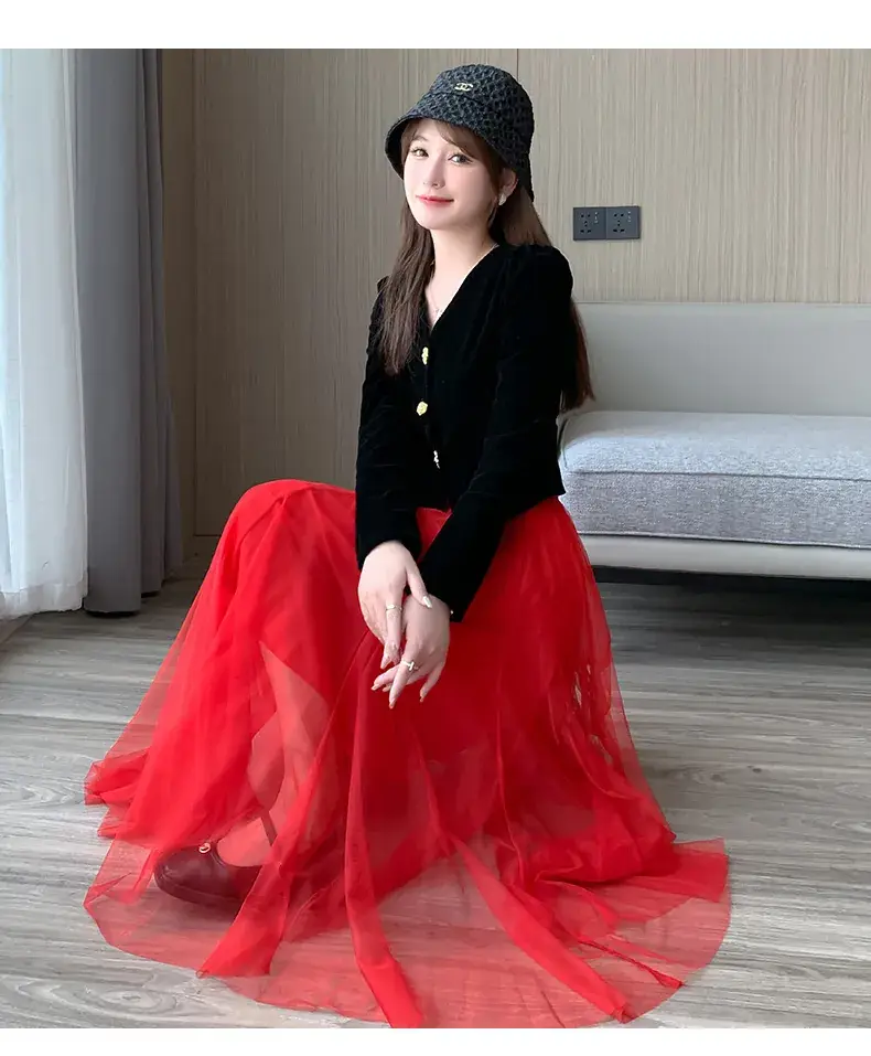 Princess Long Skirt High Waist Elastic Waist Mesh 2025 — feature 9