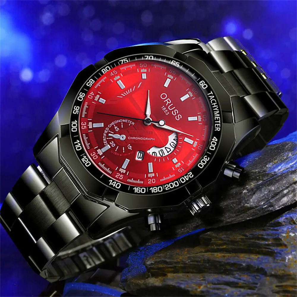 A generation of automatic movement watch men's calendar waterproof luminous non-mechanical watch large dial cross-border new