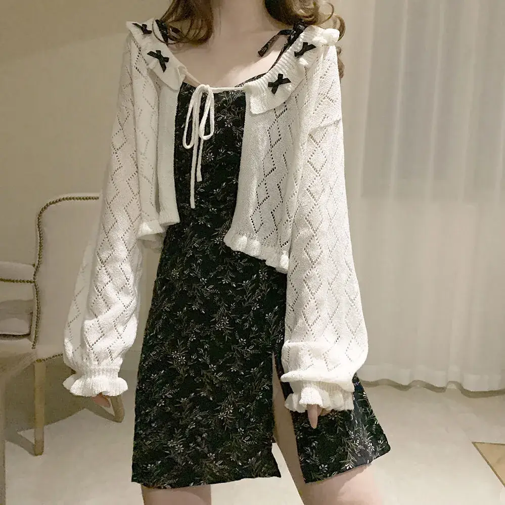 2025 Summer Knitted Hollow Lace-Up Tt Shirt for Women — feature 11