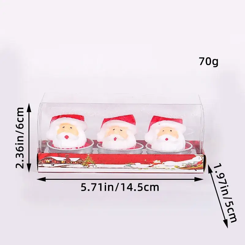 Christmas Santa Candle Set 59g Decorative Gift
