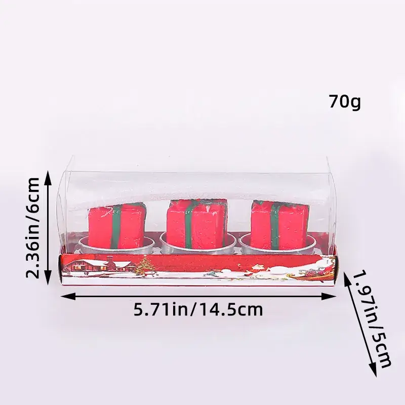 Christmas Santa Candle Set 59g Decorative Gift