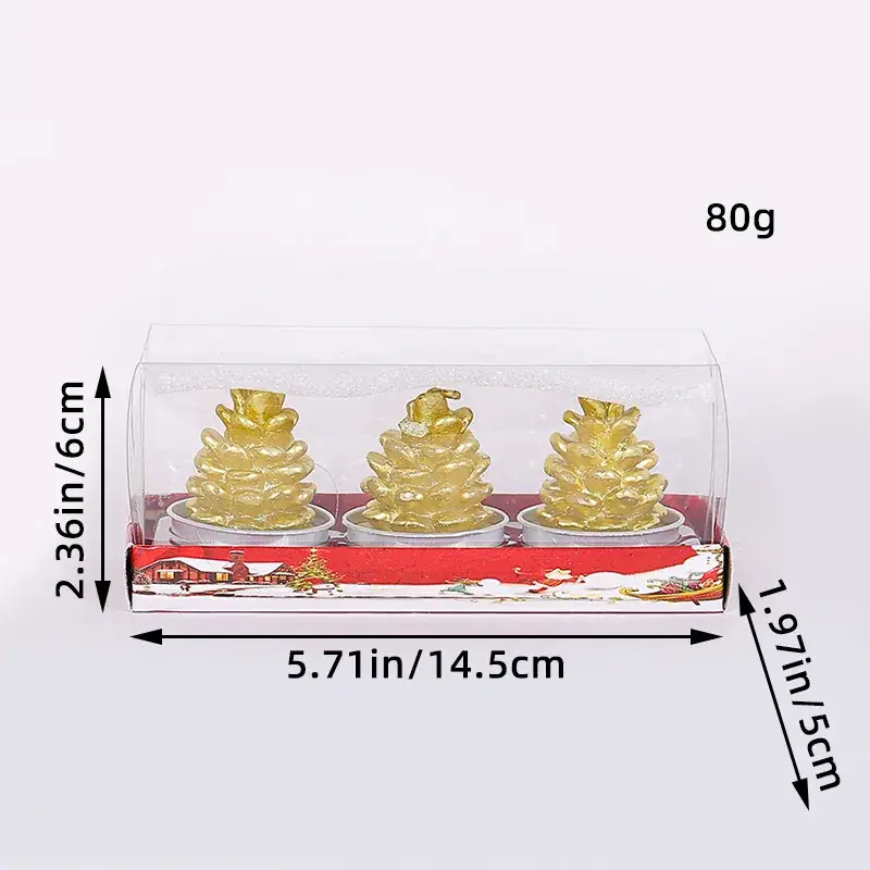Christmas Santa Candle Set 59g Decorative Gift