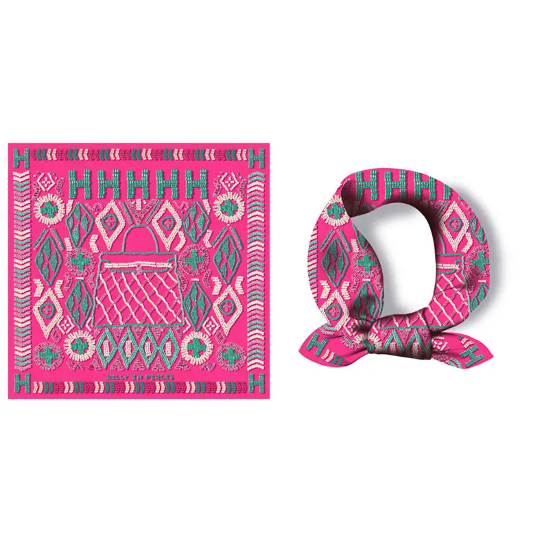 New Twill Silk Square Scarf Women's Decorative Hair Belt Malay Indonesian Headscarf Wrap Scarf Wholesale