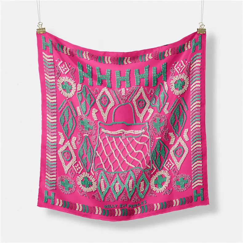 New Twill Silk Square Scarf Women's Decorative Hair Belt Malay Indonesian Headscarf Wrap Scarf Wholesale