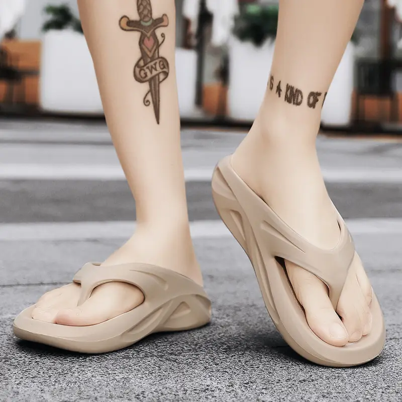 2023 Men's White Cross-border Flip-flops Large Size