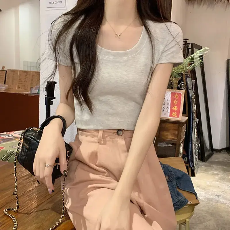 Women Summer Cotton Striped Top & Waistband Set