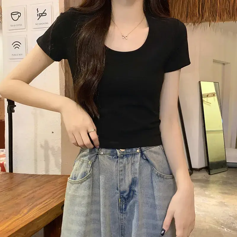 Women Summer Cotton Striped Top & Waistband Set