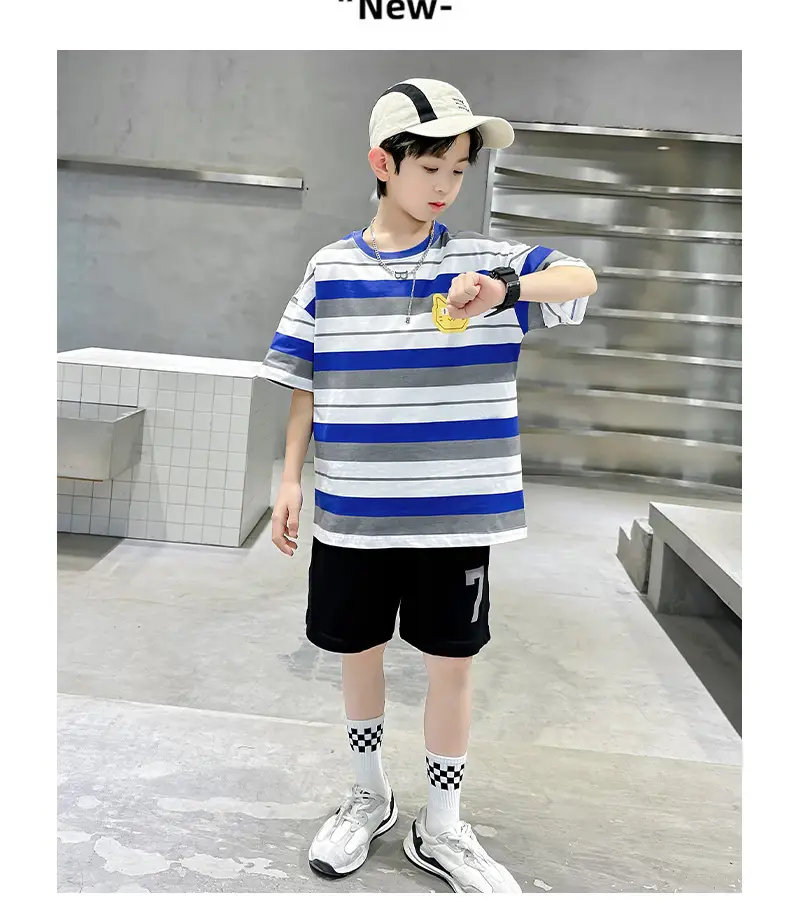 Kids Black Elephant Print T-Shirt Summer 2024 Medium Large — feature 11