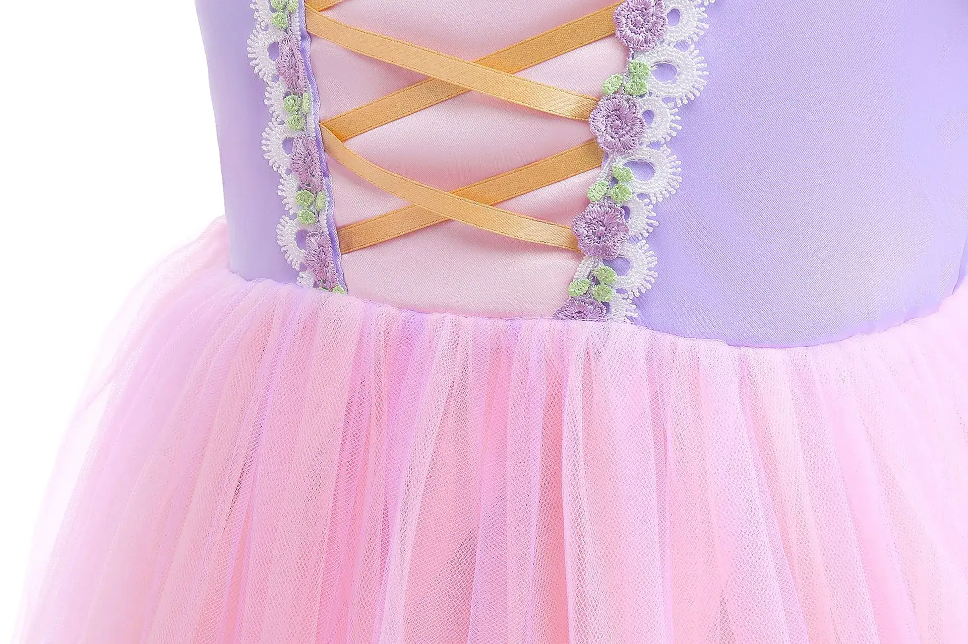 Purple Crystal Rapunzel Dress Mesh Bow Gown — feature 15