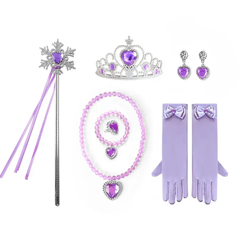 Purple Crystal Rapunzel Dress Mesh Bow Gown - Image 14
