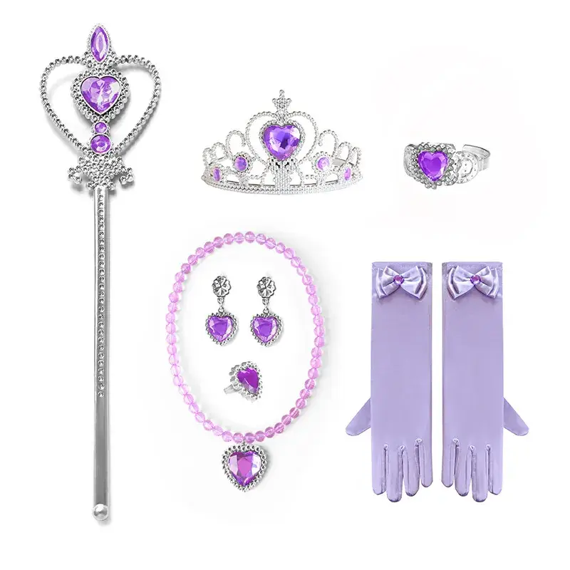 Purple Crystal Rapunzel Dress Mesh Bow Gown - Image 16