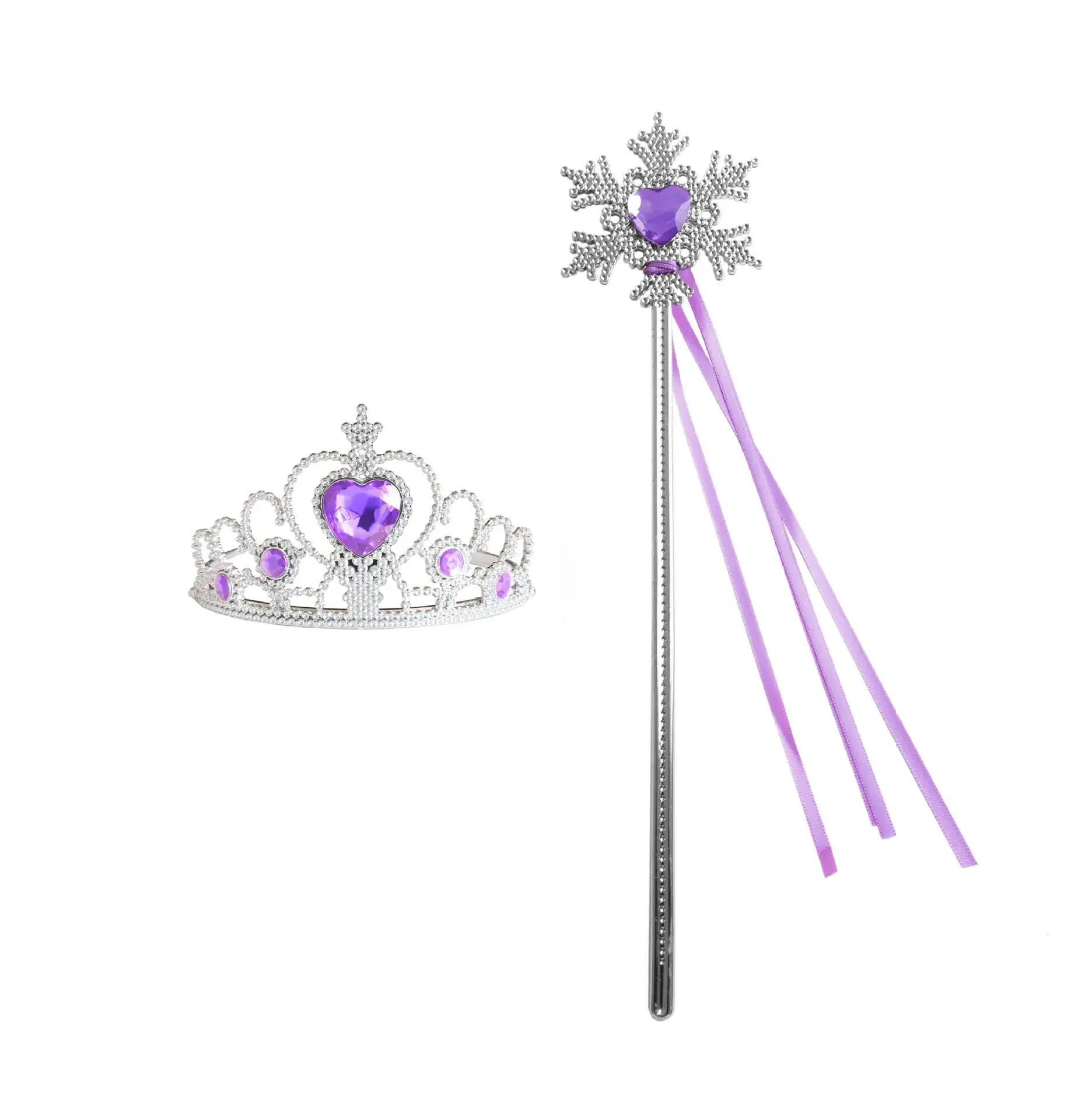Purple Crystal Rapunzel Dress Mesh Bow Gown - Image 8